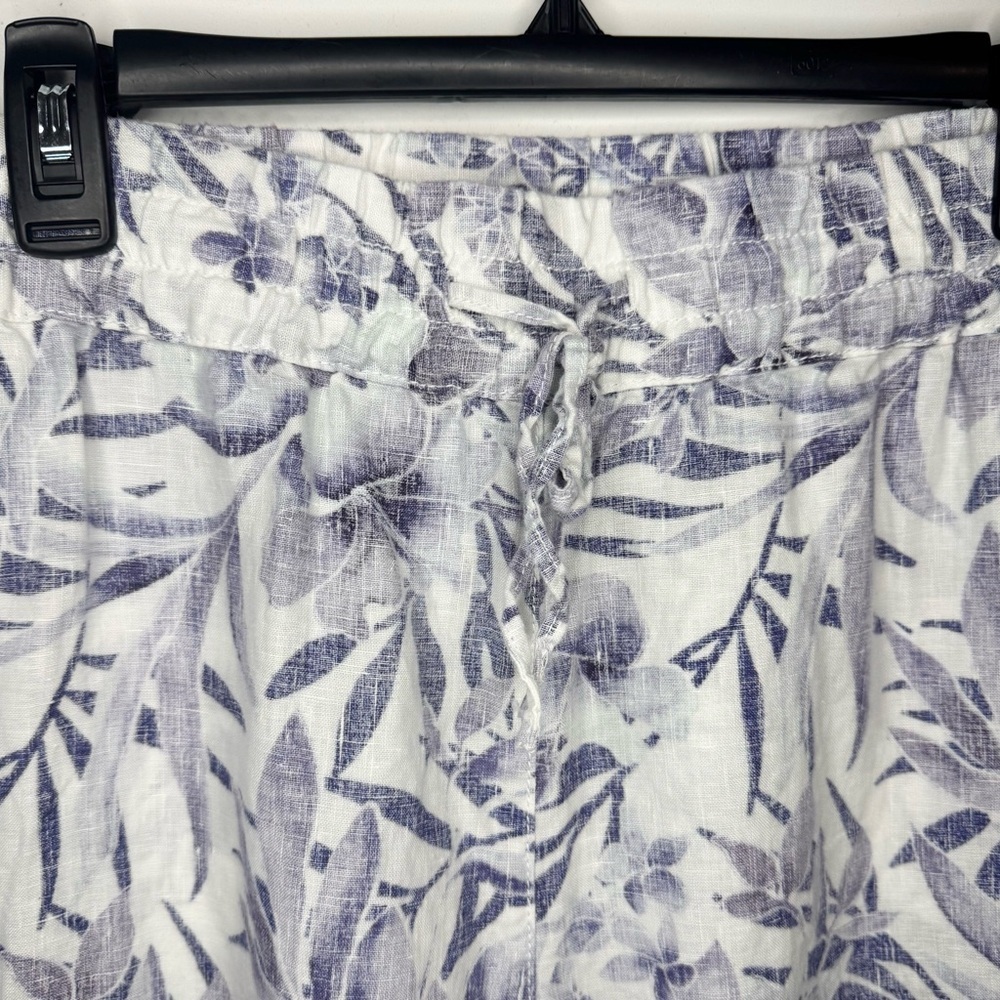 Tommy Bahama Women’s 100% Linen Wide Leg High Waisted Floral Print Pants Size L - Picture 4 of 8